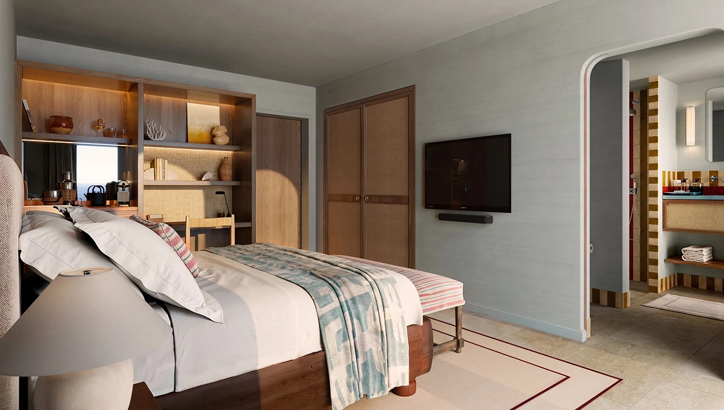 Interior of Delos Room at Zannier Bendor resort © Zannier Hotels